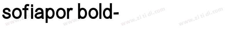 sofiapor bold字体转换